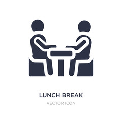 lunch break icon on white background. Simple element illustration from People concept.