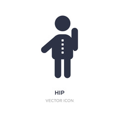 Obraz premium hip icon on white background. Simple element illustration from People concept.