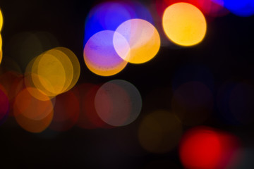 Colorful abstract bokeh Background, City night light bokeh,Party light on night,background defocused