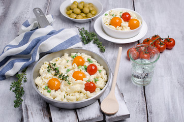 Traditional pasta with vegetables