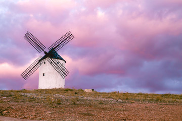 Old windmill in Alcazar de San Juan, Spain