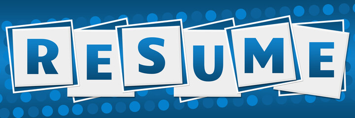 Resume Blue Dots Background Blocks 