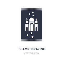 islamic praying carpet icon on white background. Simple element illustration from Religion concept.