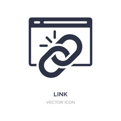 link icon on white background. Simple element illustration from Search engine optimization concept.