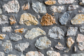Pattern gray stone wall texture.