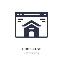 home page icon on white background. Simple element illustration from Search engine optimization concept.
