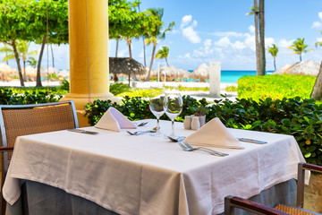 Beautiful restaurant on the beach