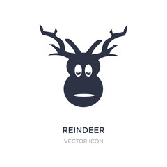 reindeer icon on white background. Simple element illustration from Season concept.