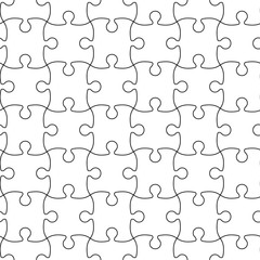 Jigsaw Puzzle Template. Puzzle seamless pattern. Vector illustration.