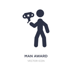 man award icon on white background. Simple element illustration from Sports concept.