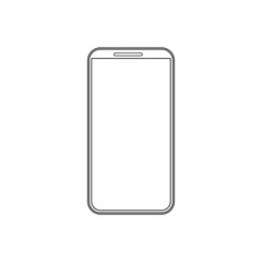 Mobile phone, smartphone icon. Vector illustration, flat design.