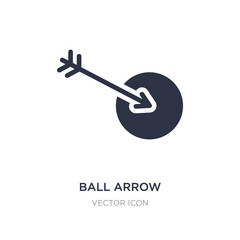 ball arrow icon on white background. Simple element illustration from Sports concept.