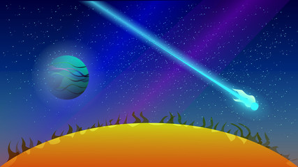Obraz na płótnie Canvas Comet flying near the sun .