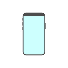 Mobile phone, smartphone icon. Vector illustration, flat design.