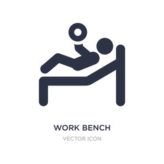 work bench icon on white background. Simple element illustration from Sports concept.