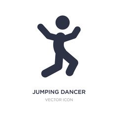 Fototapeta na wymiar jumping dancer icon on white background. Simple element illustration from Sports concept.