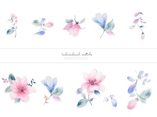 watercolor floral invitation card