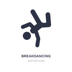 breakdancing dancer icon on white background. Simple element illustration from Sports concept.