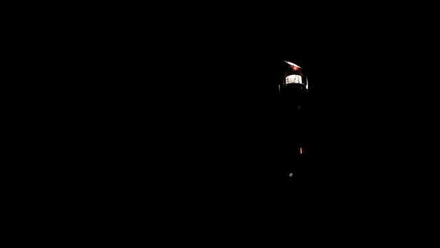Lighthouse at Schiermonnikoog one of the Wadden islands in The Netherlands at night