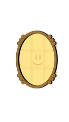 The smiley face in the mirror