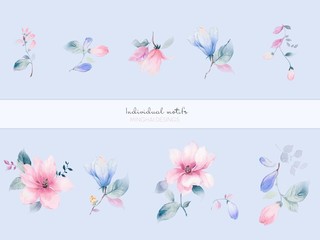 watercolor floral invitation card