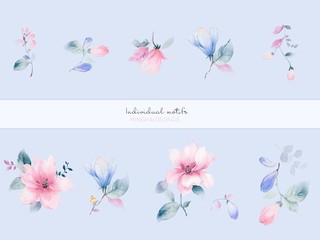 watercolor floral invitation card