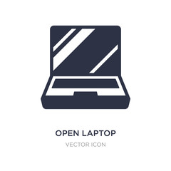 open laptop icon on white background. Simple element illustration from Technology concept.
