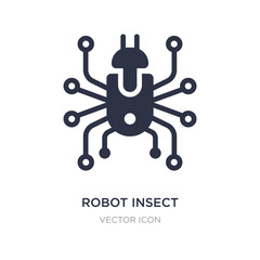 robot insect icon on white background. Simple element illustration from Technology concept.