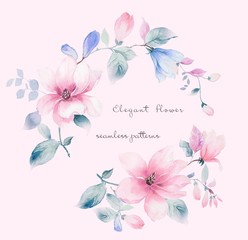 watercolor floral invitation card