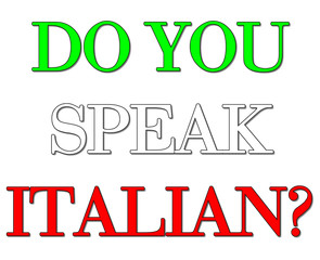 Do you speak Italian illustration 