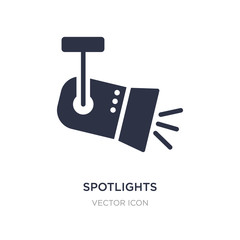 spotlights icon on white background. Simple element illustration from Technology concept.