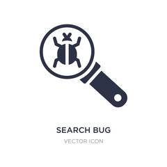 search bug icon on white background. Simple element illustration from Technology concept.