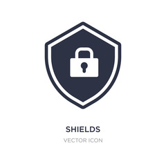 shields icon on white background. Simple element illustration from Technology concept.