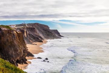 Vista da Praia de Santa Cruz em Torres Vedras Portugal