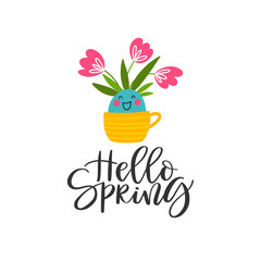 Spring background with tulip flower