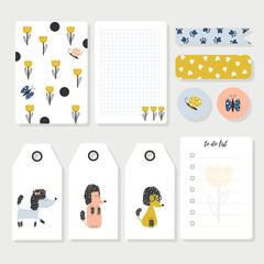 Kids notebook page template