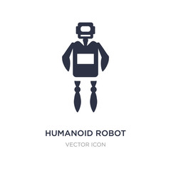 humanoid robot icon on white background. Simple element illustration from Technology concept.