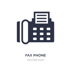 fax phone icon on white background. Simple element illustration from Technology concept.