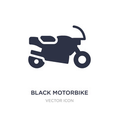 black motorbike icon on white background. Simple element illustration from Transport concept.