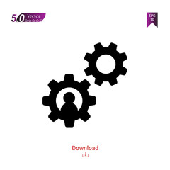 Outline settings icon isolated on white background. Best modern. Graphic design, mobile application, beauty icons 2019 year, user interface. Editable stroke. EPS10 format vector illustration