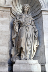 Obraz premium Vienna. Fountain Allegory of the Danubet. Construction 1869