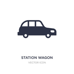 station wagon icon on white background. Simple element illustration from Transport concept.