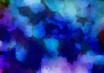 Abstract background in mixed colors. Oil and watercolor design elements. Design template for covers, posters and banners. Simple macro close-up paint brush strokes.