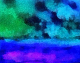 Abstract background in mixed colors. Oil and watercolor design elements. Design template for covers, posters and banners. Simple macro close-up paint brush strokes.