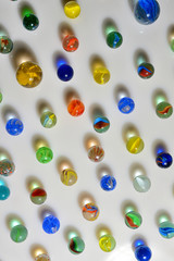 Glass marble balls and shadows