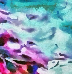 Abstract background in mixed colors. Oil and watercolor design elements. Design template for covers, posters and banners. Simple macro close-up paint brush strokes.