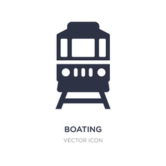 boating icon on white background. Simple element illustration from Transport concept.