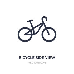 bicycle side view icon on white background. Simple element illustration from Transport concept.