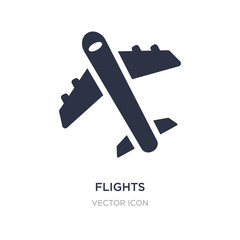 flights icon on white background. Simple element illustration from Transport concept.