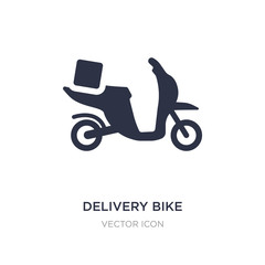 delivery bike icon on white background. Simple element illustration from Transport concept.